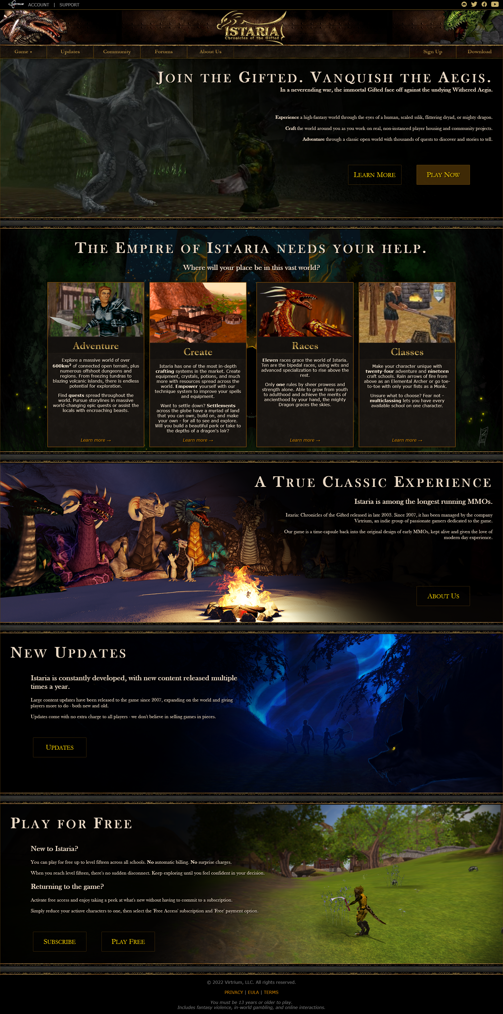 Preview image of the main Istaria homepage revamp.